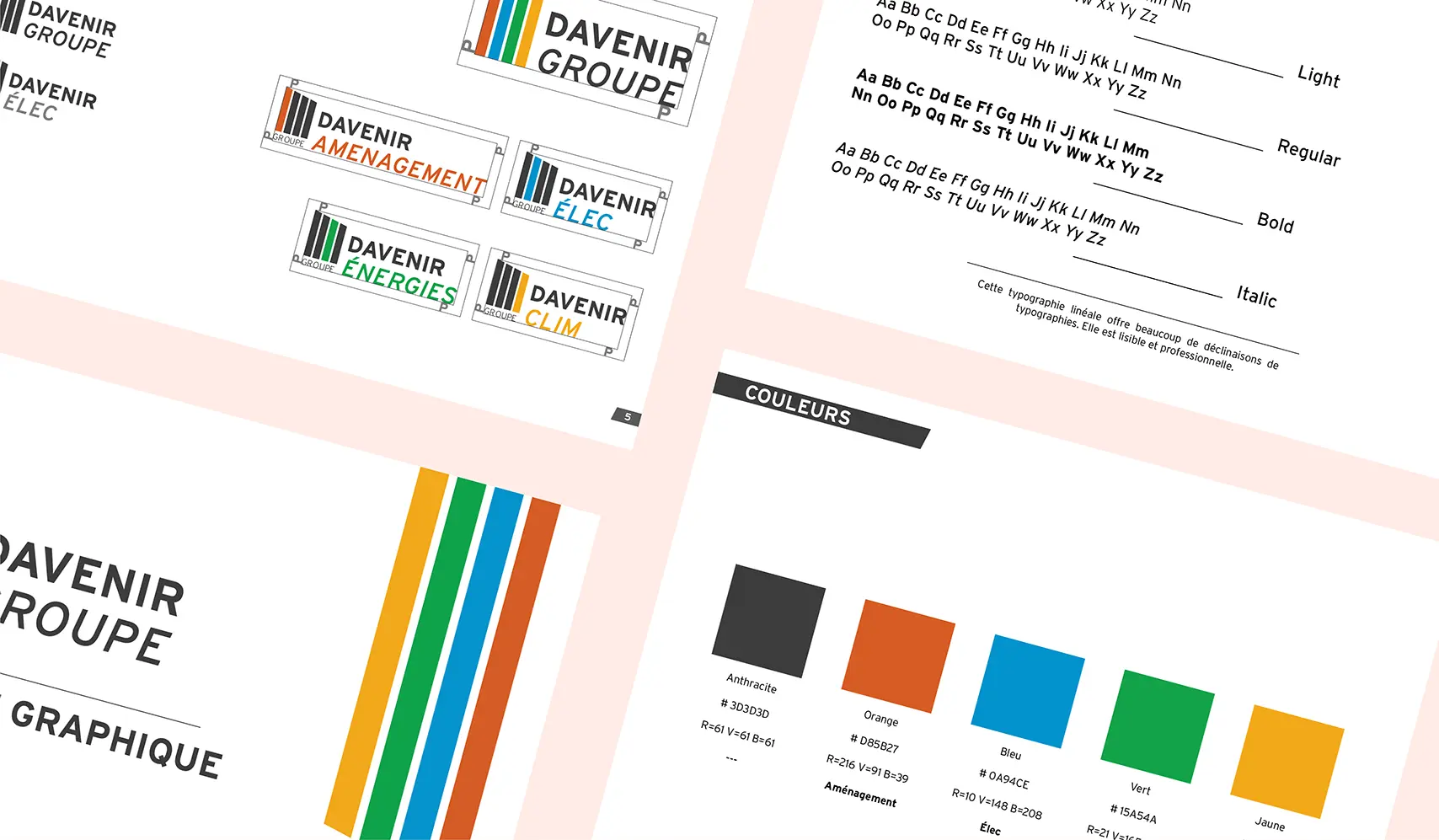 Charte graphique projet DAVENIR GROUPE