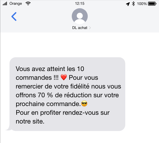 SMS fidélisation